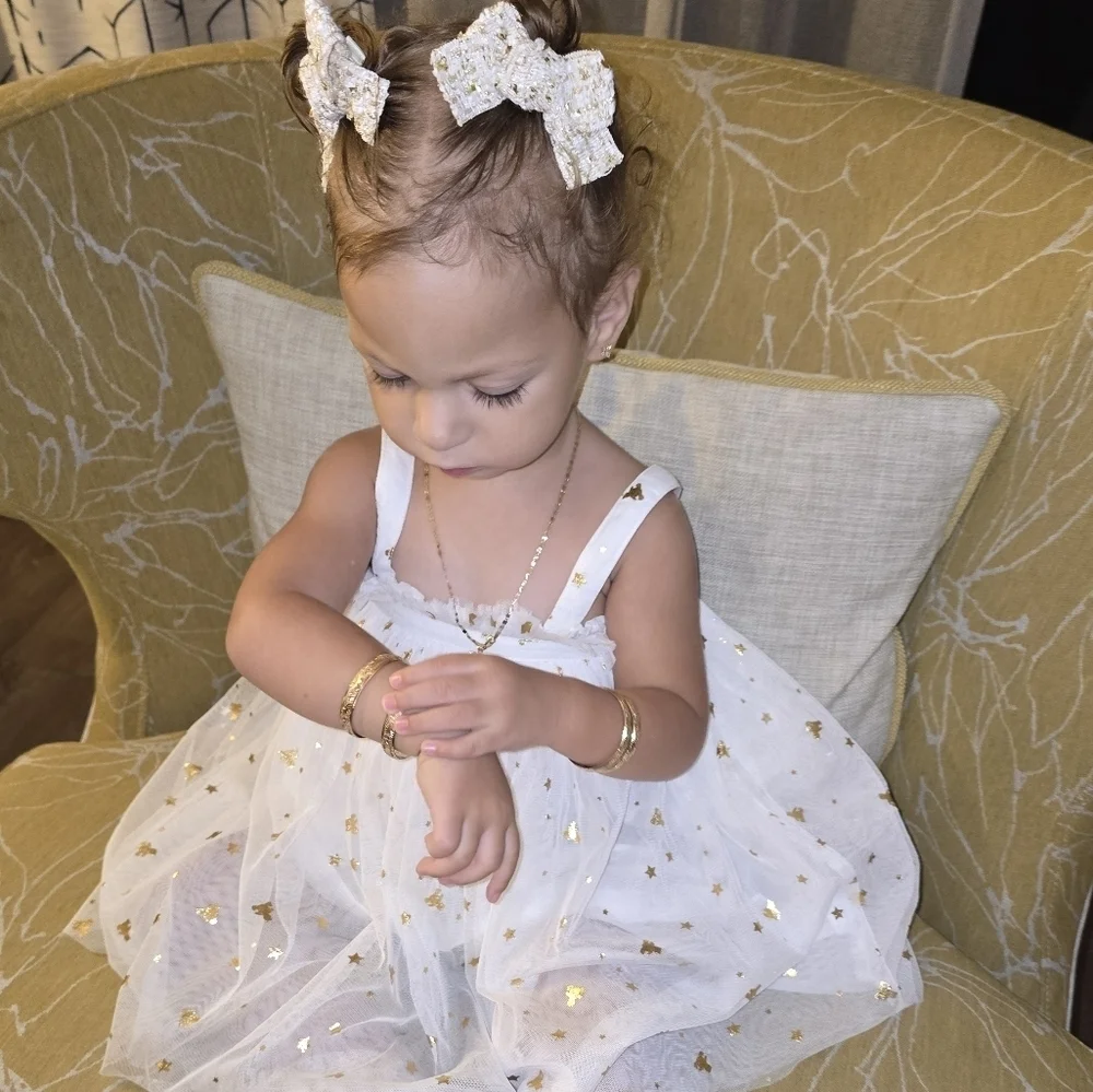 GAP White and Gold Kids Sandals
